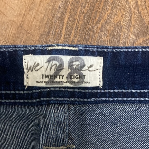 WE THE FREE/FREE PEOPLE WIDE LEG HIGH WAISTED PATCH POCKET SAILOR BAGGY JEANS - Picture 8 of 10